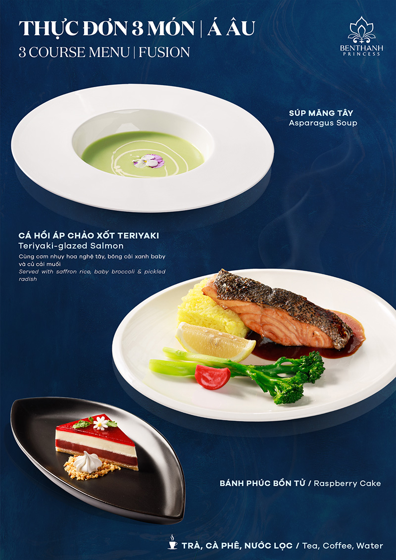 Thực đơn Á - Âu 3 món