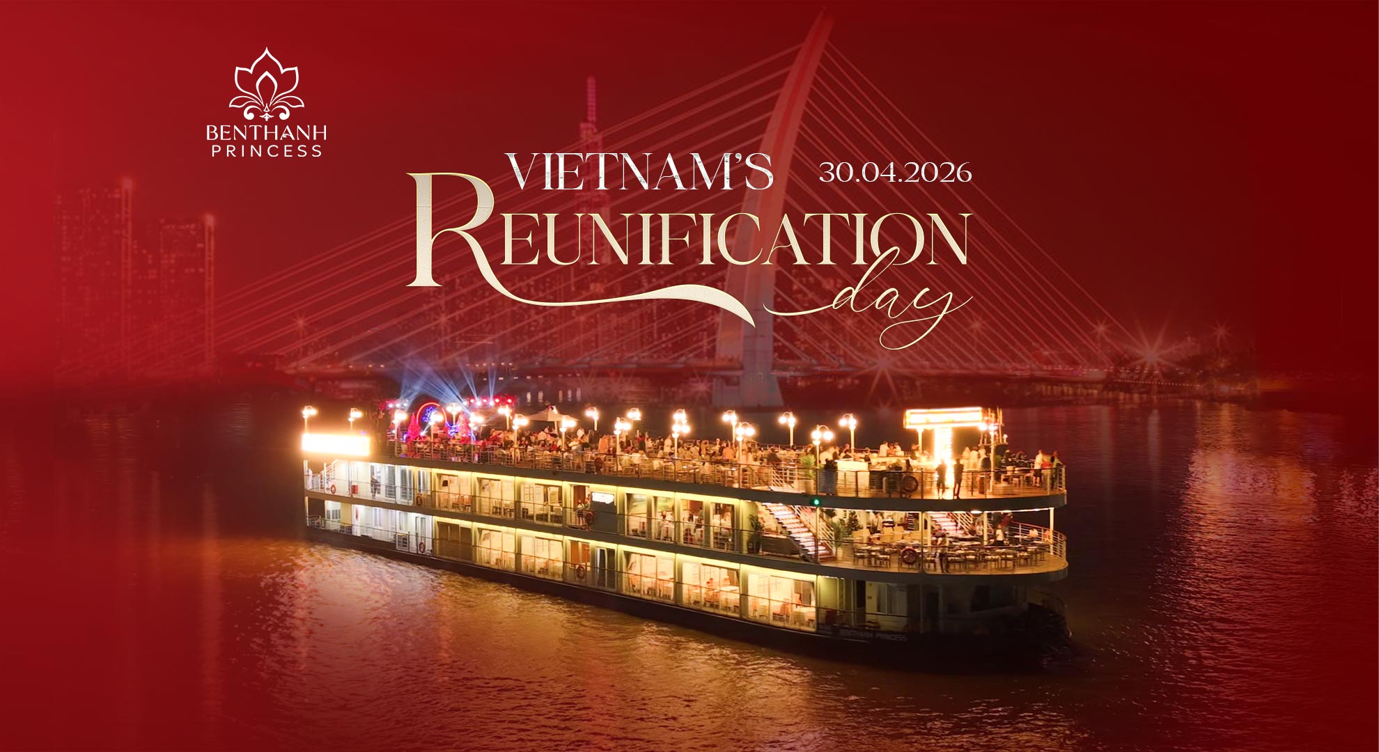 Mừng Đại Lễ 30/04 – Ngắm Pháo Hoa Trên Du Thuyền Benthanh Princess
