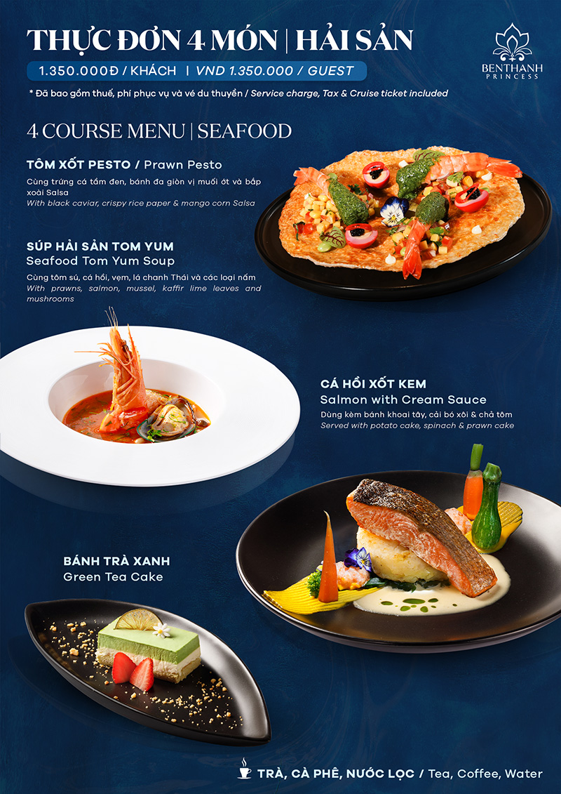 Asian Seafood 4 course set menu