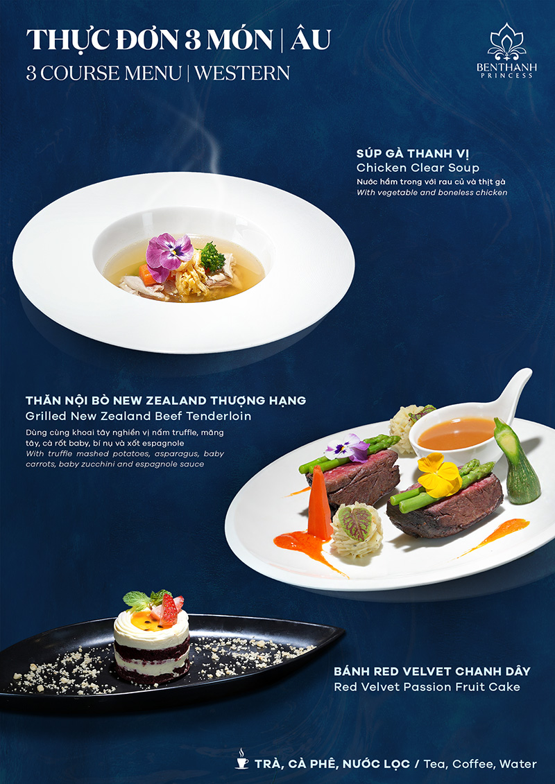 Special Western 3 Course Set Menu (New Zealand beef tenderloin)