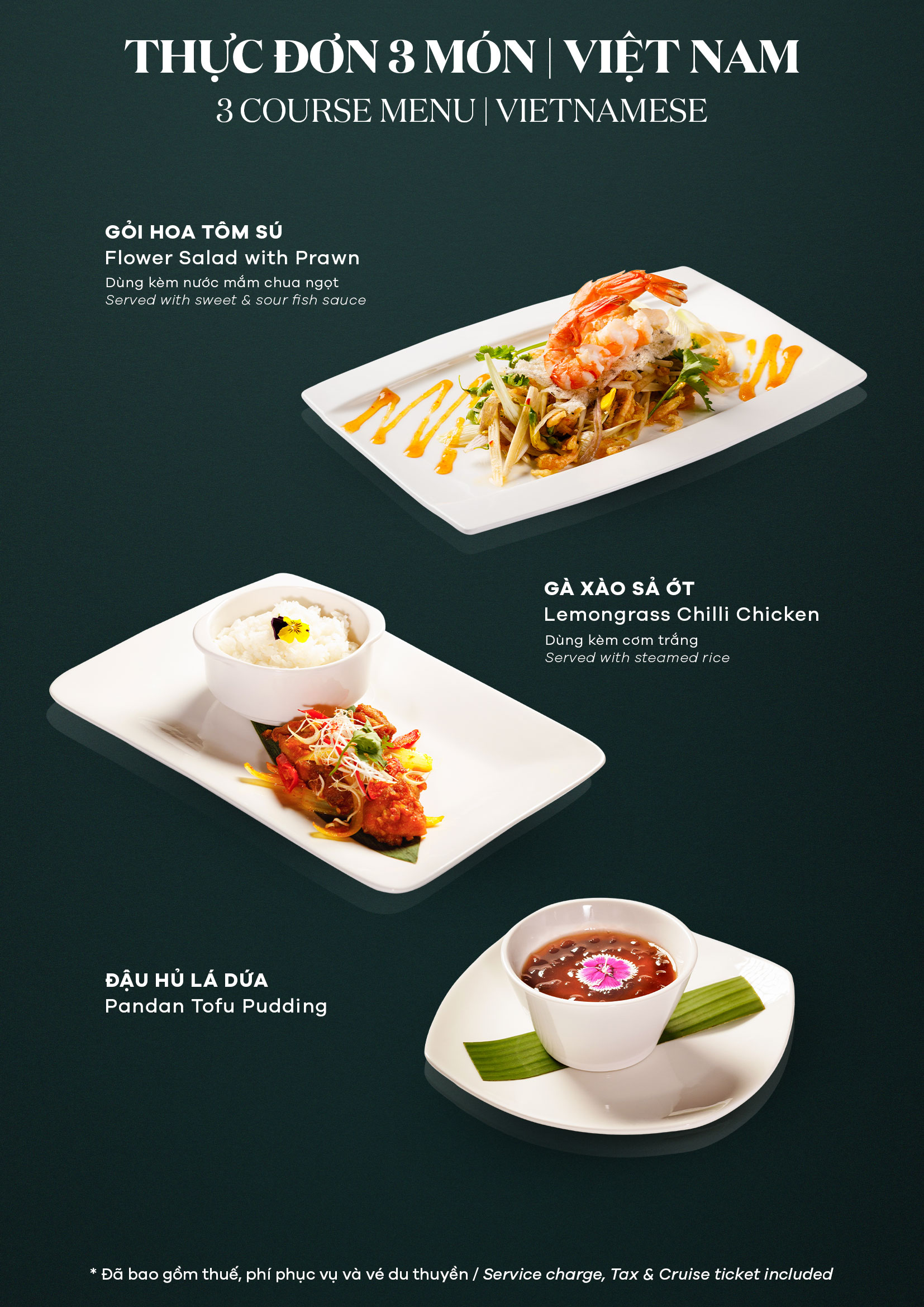 Vietnamese 3 course set menu