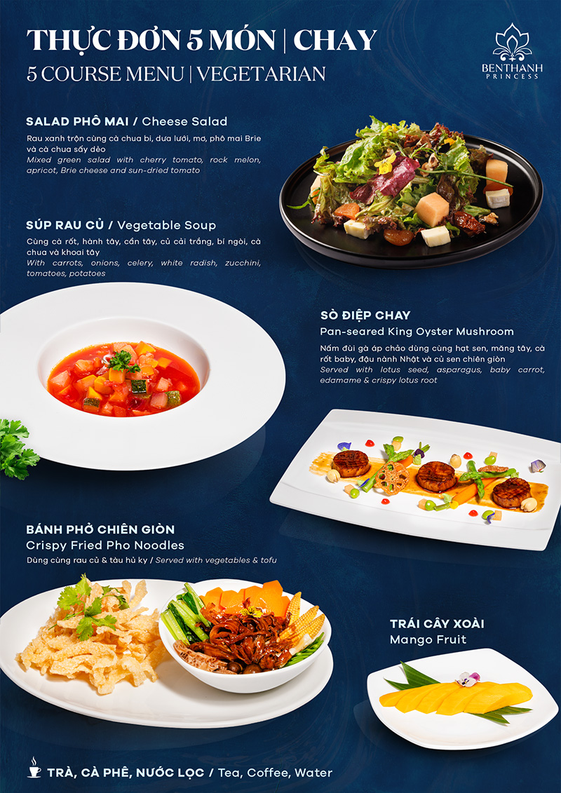 Vegetarian 5 course set menu