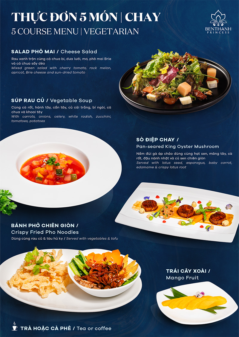 Vegetarian 5 course set menu