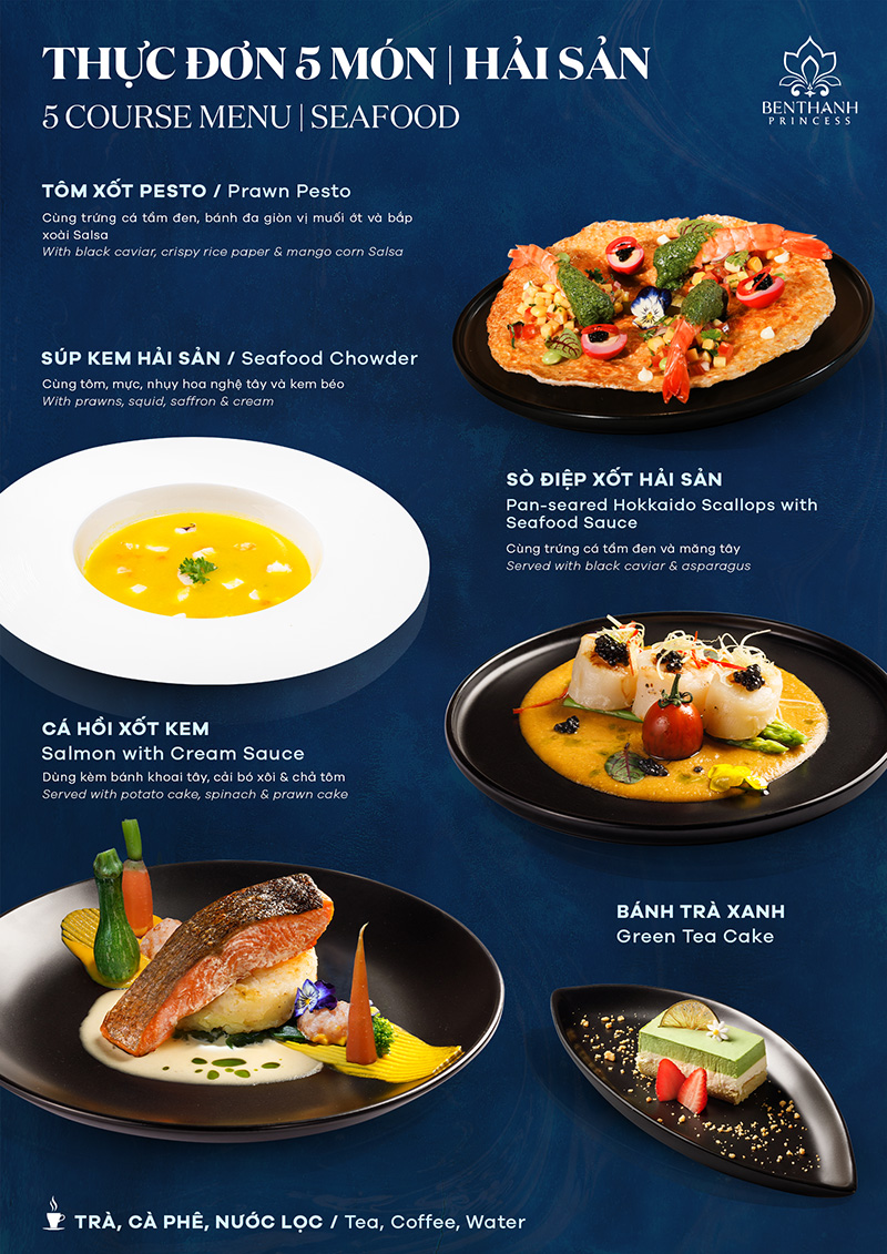 Asian Seafood 5 course set menu