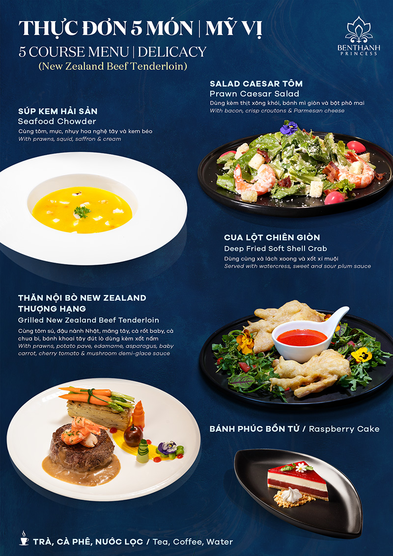 Delicacy 5 course set menu (New Zealand beef tenderloin)