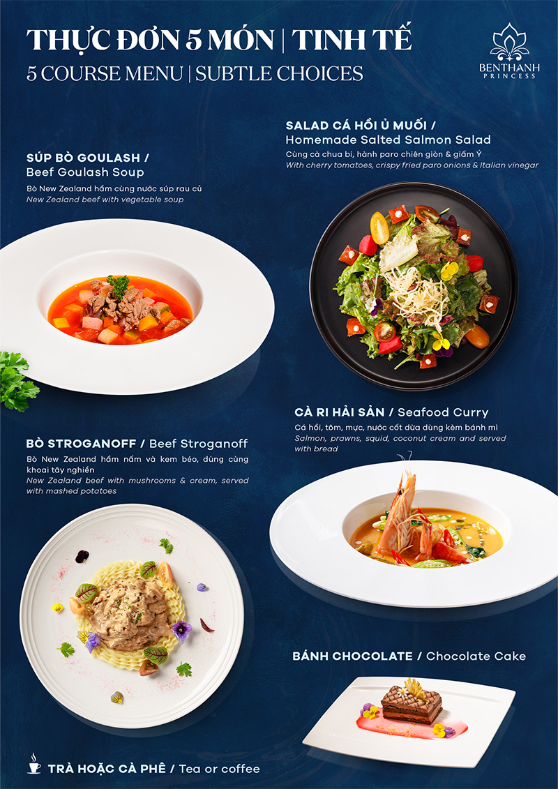 Subtle Choices 5 course set menu