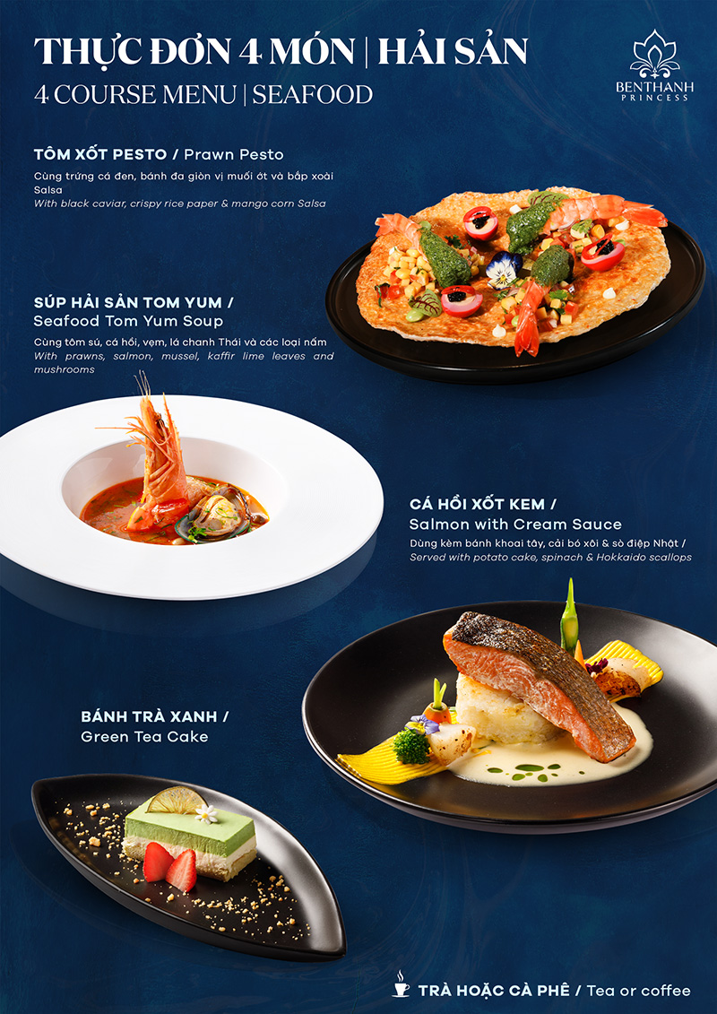 Thực đơn Hải Sản Á 4 Món