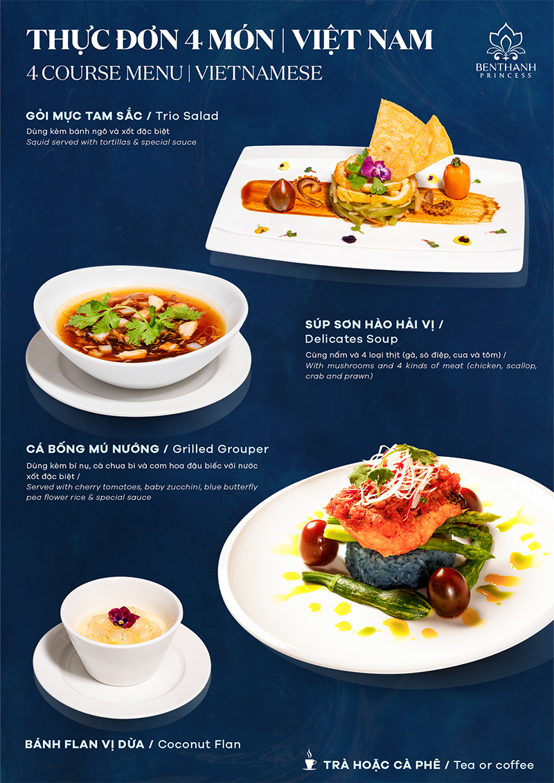Vietnamese 4 course set menu