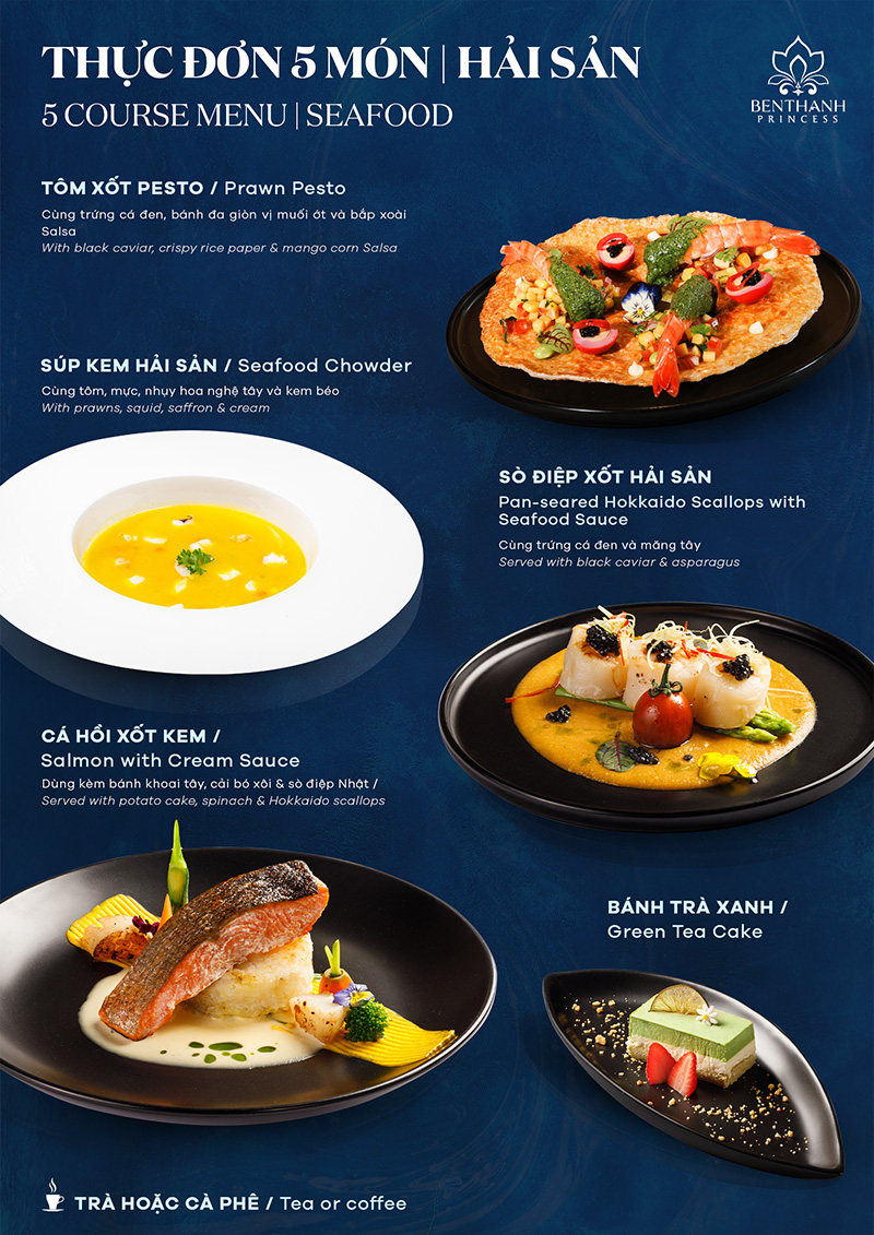 Asian Seafood 5 course set menu