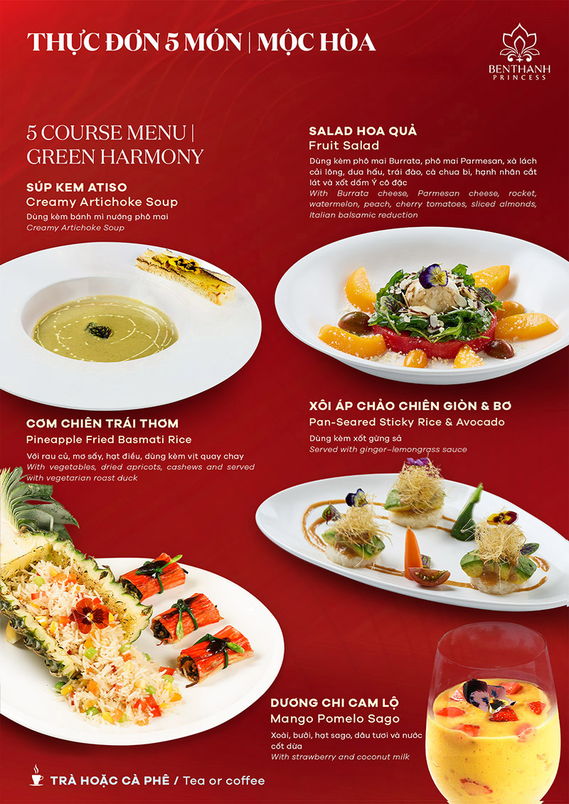 Thực đơn chay - Mộc Hòa