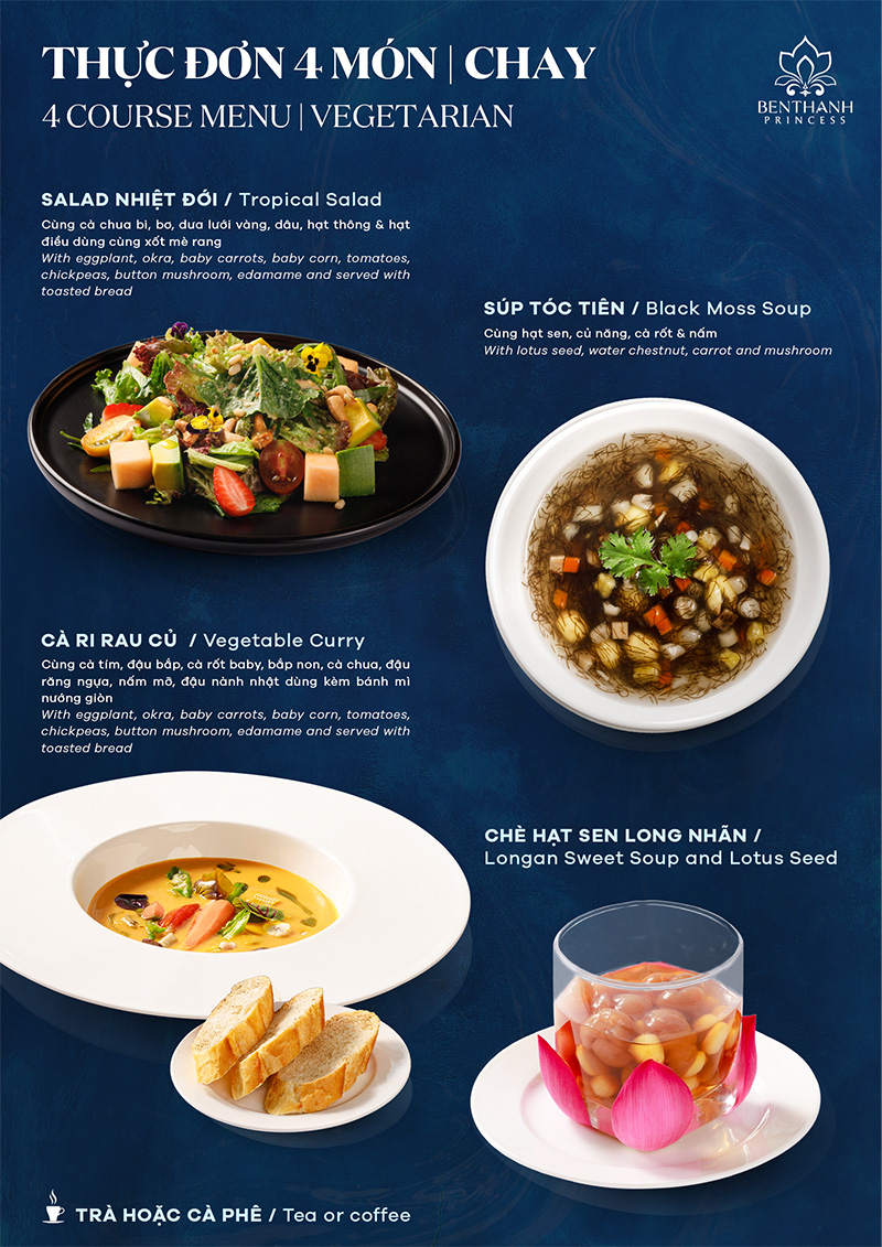 Vegetarian 4 course set menu